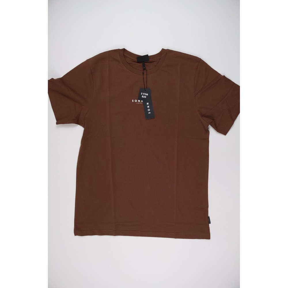 Sonneti London T-Shirt Graphic Logo Brown Solid 2XL NWT